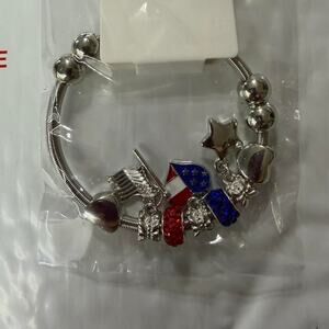 American flag charm bracelet